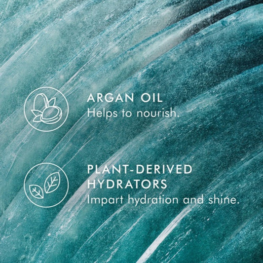 Moroccanoil Sculpting Pomade texture, high-shine water-based formula with argan oil