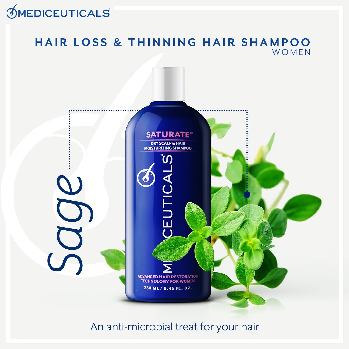 MEDICEUTICALS SATURATE™ Anti Hair-loss Shampoo for Women