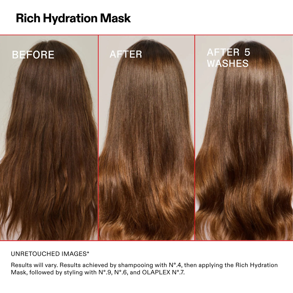 OLAPLEX Rich Hydration Mask before and after results