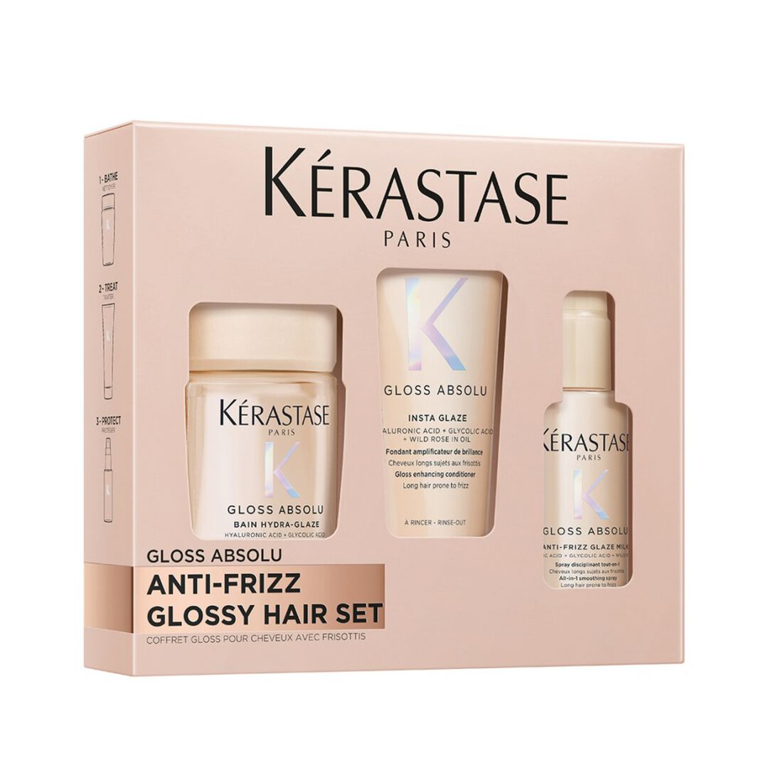 Kérastase Gloss Absolu ヘアケアセット KERASTASE GLOSS ABSOLU DISCOVERY SET FOR HAIR PRONE TO FRIZZ