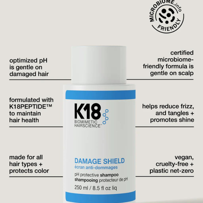 K18 DAMAGE SHIELD pH protective shampoo