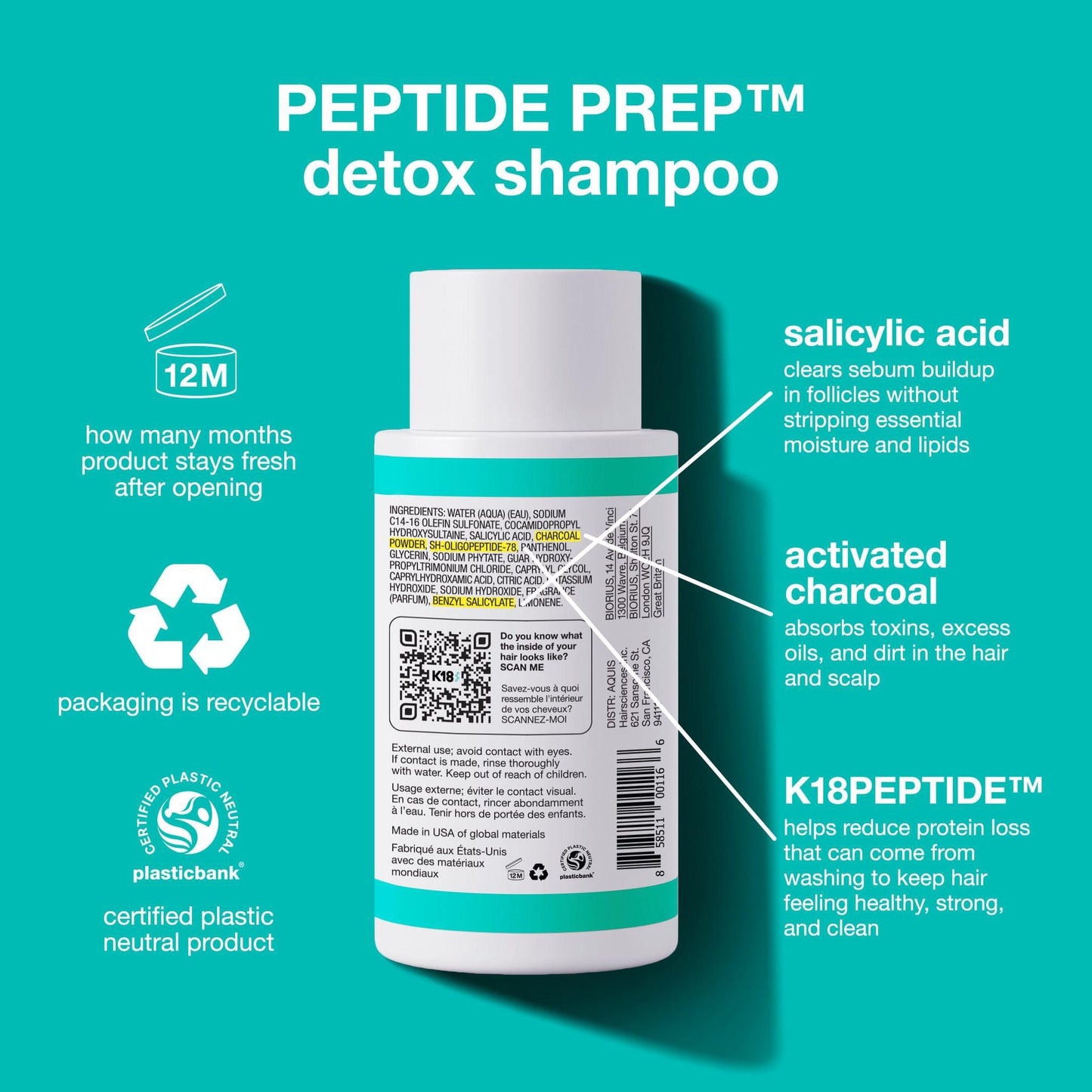 K18 Peptide Prep Detox Shampoo