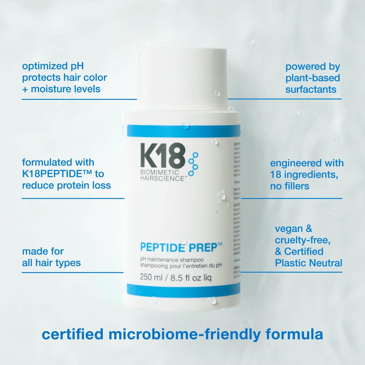 K18 Damage Shield Peptide Prep PH Maintenance Shampoo
