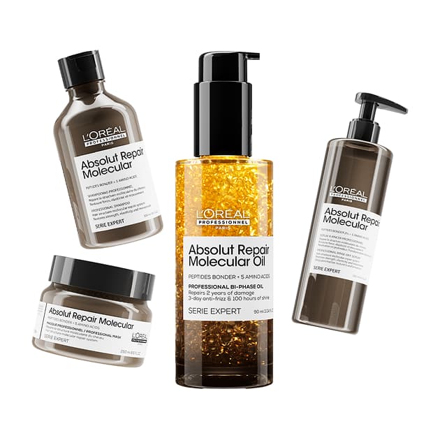 LOREAL PROFESSIONAL Absolut Repair Molecular Professional Bi-phase Oil for damaged hair.