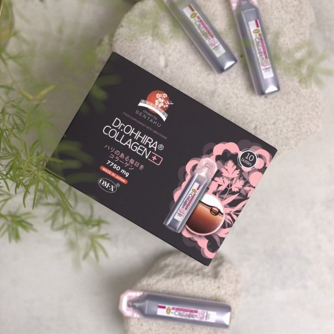 Dr. OHHIRA Collagen+ bottle detail