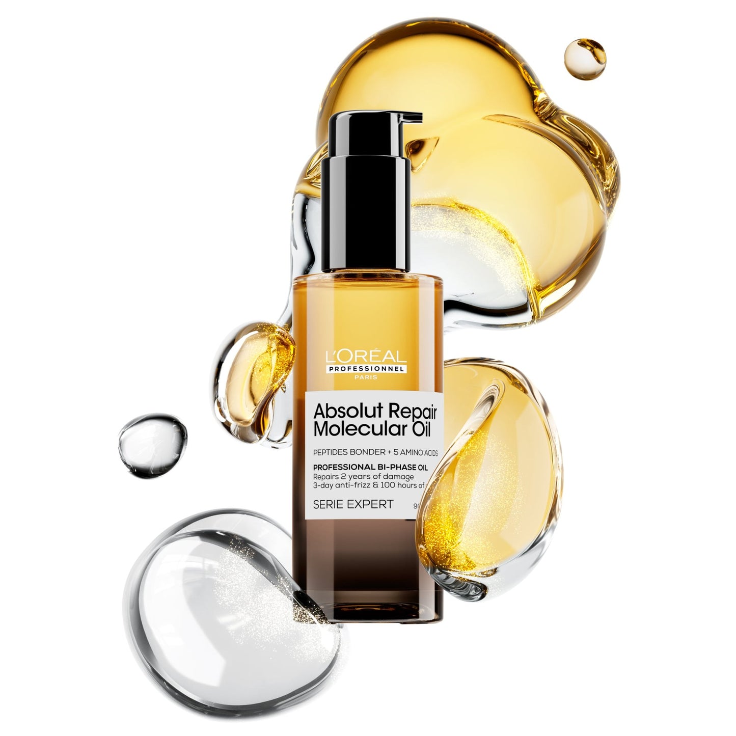 LOREAL PROFESSIONAL Absolut Repair Molecular Professional Bi-phase Oil for damaged hair.