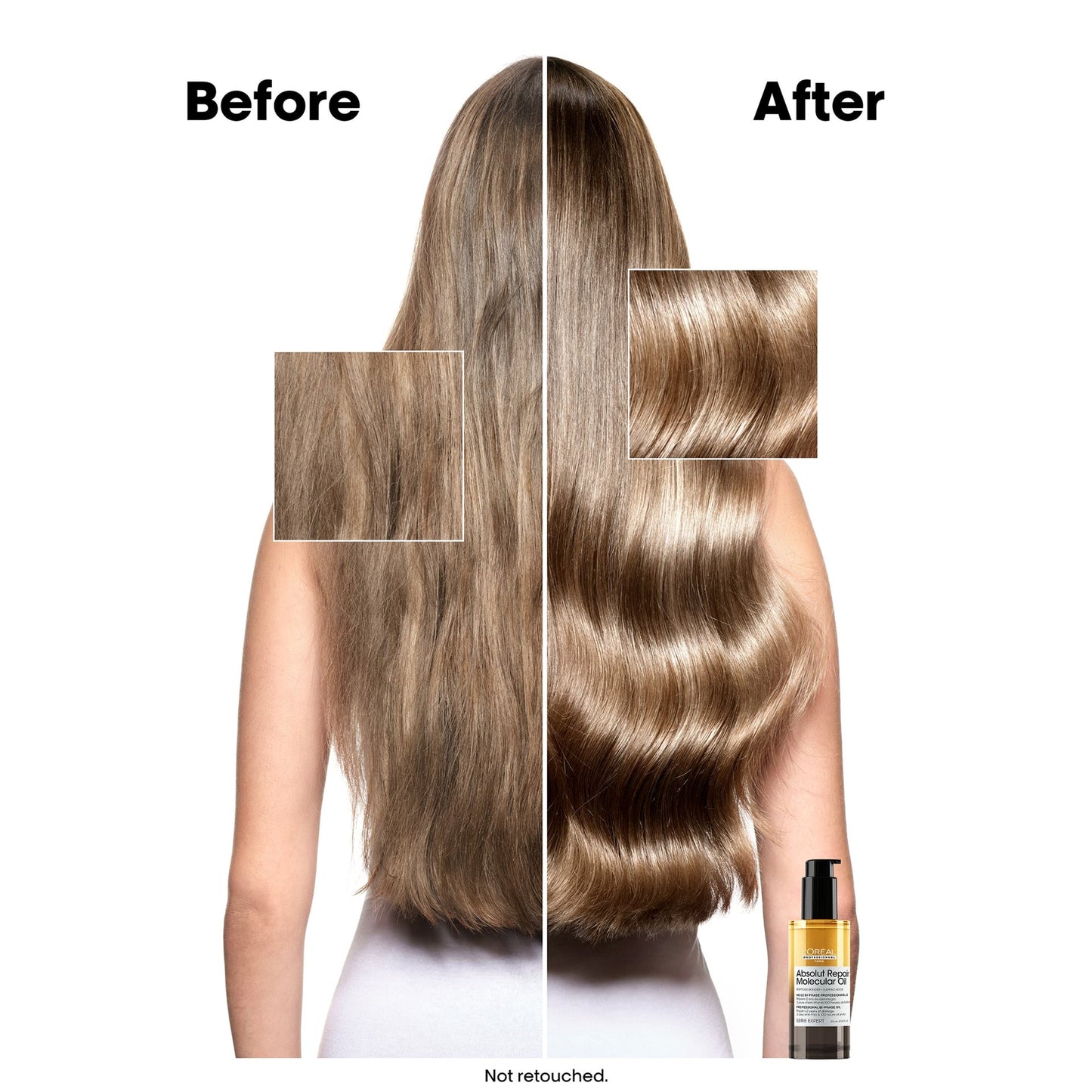 LOREAL PROFESSIONAL Absolut Repair Molecular Professional Bi-phase Oil for damaged hair.