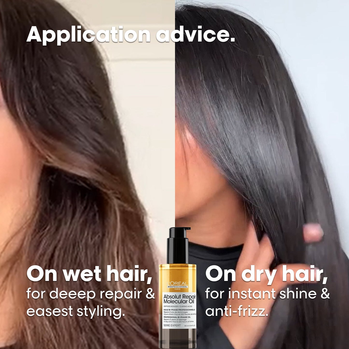 LOREAL PROFESSIONAL Absolut Repair Molecular Professional Bi-phase Oil for damaged hair.