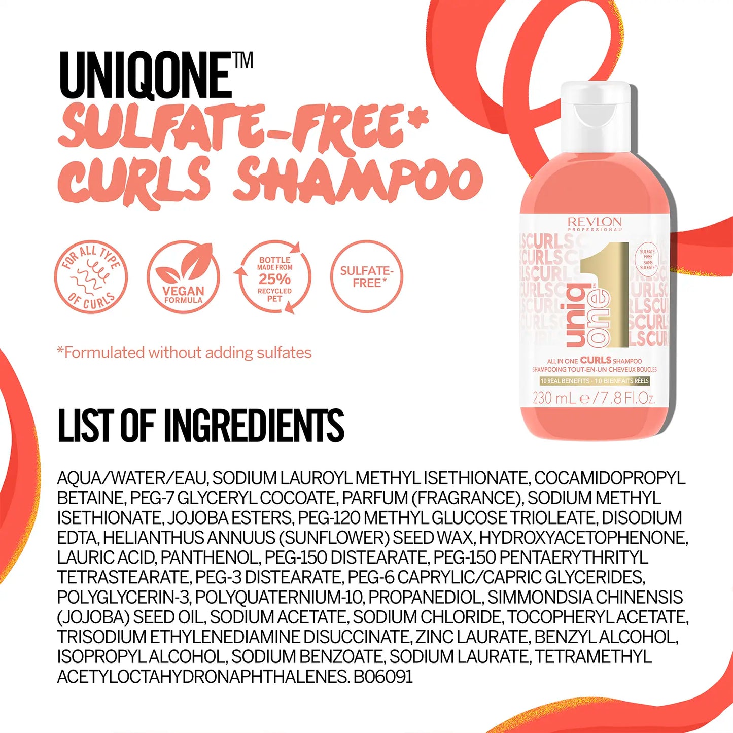 REVLON UNIQUEONE SULPHATE FREE SHAMPOO 230ML