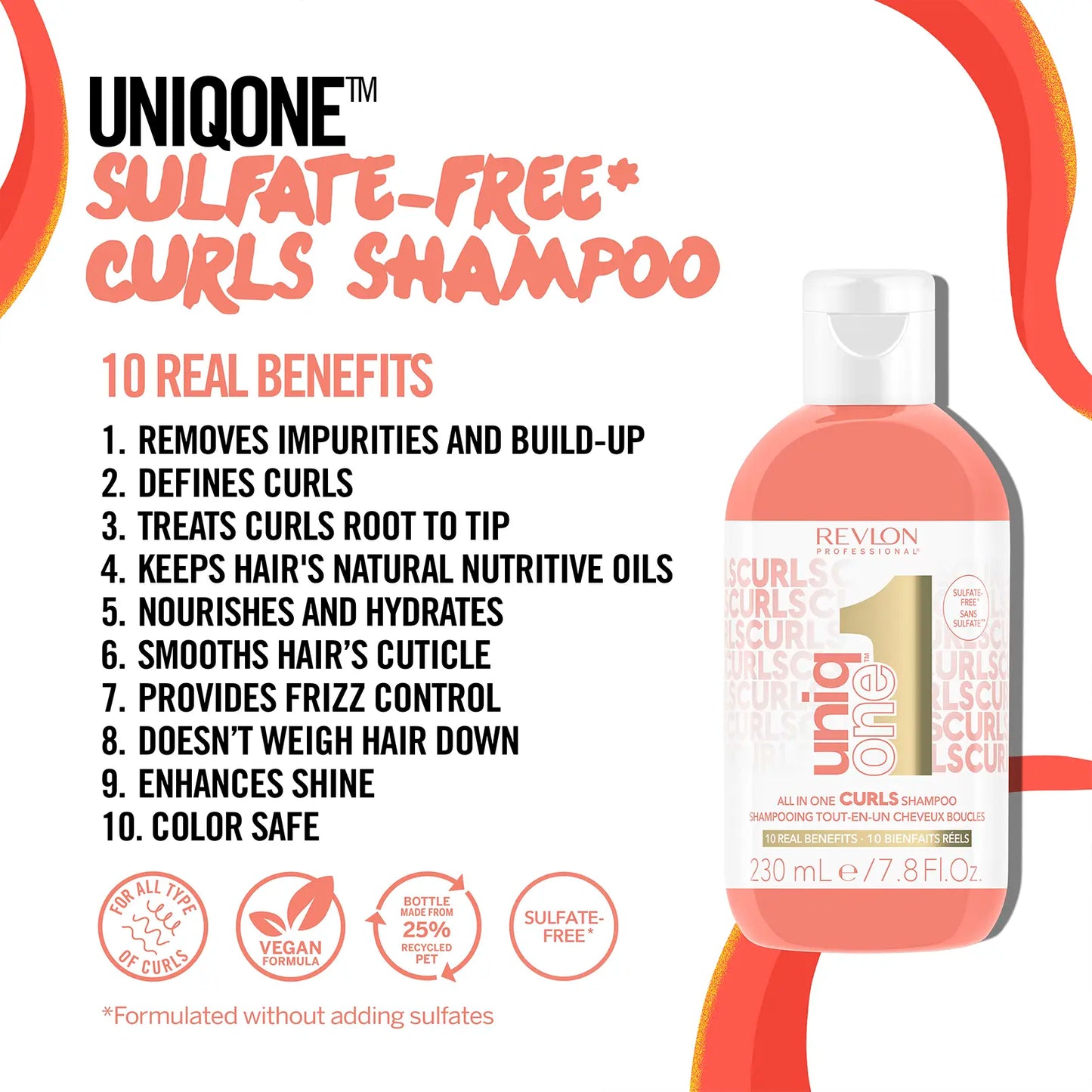 REVLON UNIQUEONE SULPHATE FREE SHAMPOO 230ML