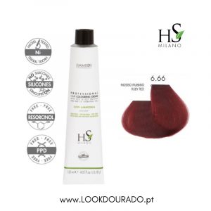 HS Milano shade 6.66 Ruby Red cream hair colour