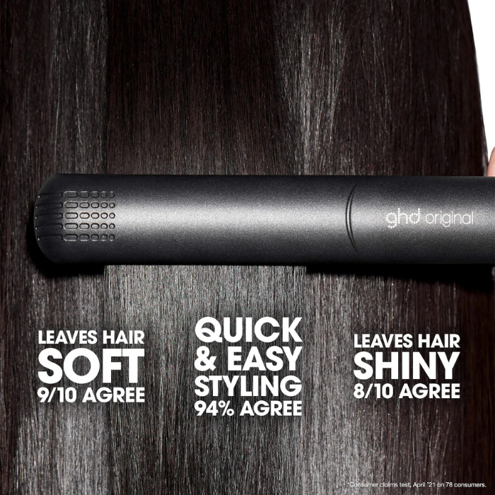 GHD Original Hair Straightener 185°C Ceramic Styler for Smooth, Shiny Hair