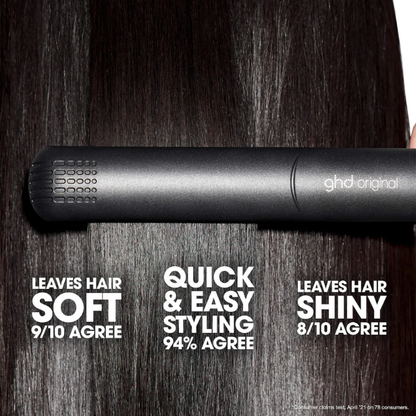 GHD Original Hair Straightener 185°C Ceramic Styler for Smooth, Shiny Hair
