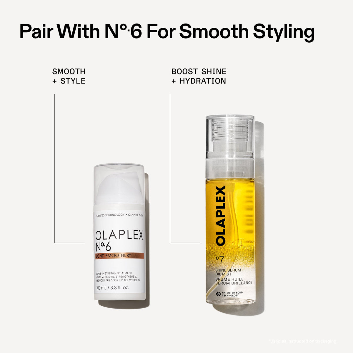 OLAPLEX Nº.7 Shine Serum Oil Mist with Nº.6 Bond Smoother