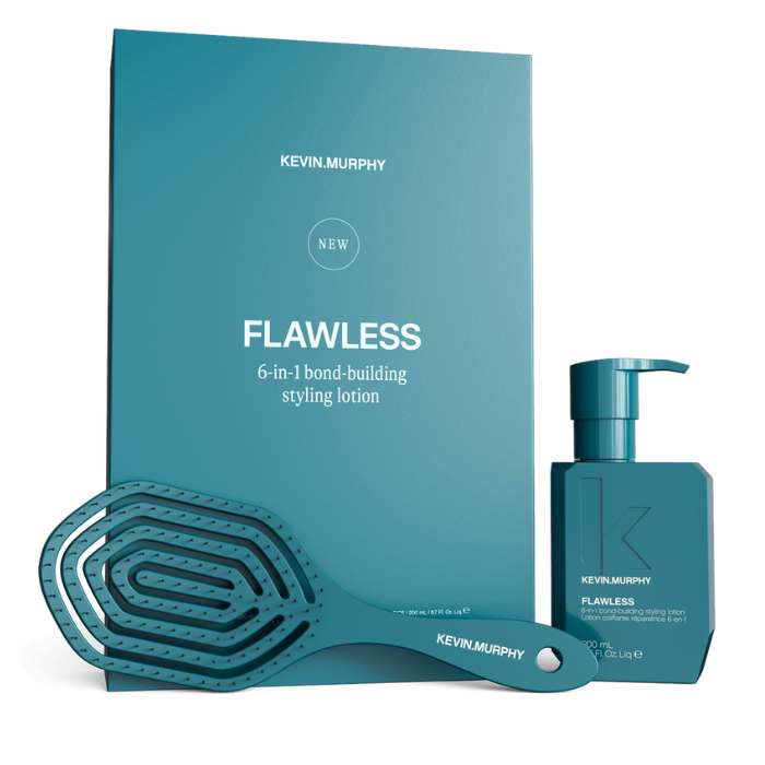 KEVIN.MURPHY FLAWLESS 6-in-1 Bond-Building Styling Lotion 200ml Intro Kit with detangling brush - HairCare Cyprus