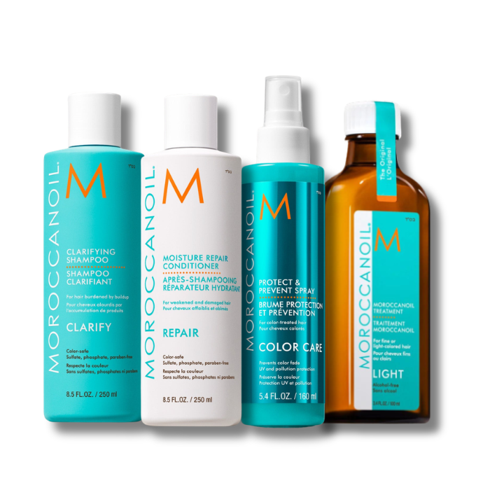 Moroccanoil Healthy Hair Essentials Bundle four-product routine