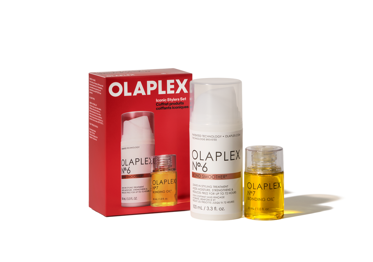 OLAPLEX Iconic Stylers Set gift box with Nº.6 Bond Smoother 100ml and Nº.7 Bonding Oil 30ml - HairCare Cyprus