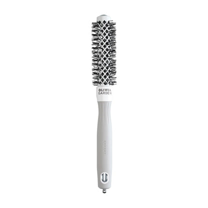Olivia Garden Ceramic + Ion round thermal brush in white and grey with black bristles