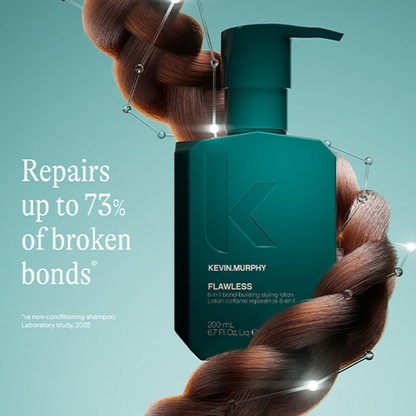 KEVIN.MURPHY FLAWLESS bond-building styling lotion repairs up to 73% of broken bonds