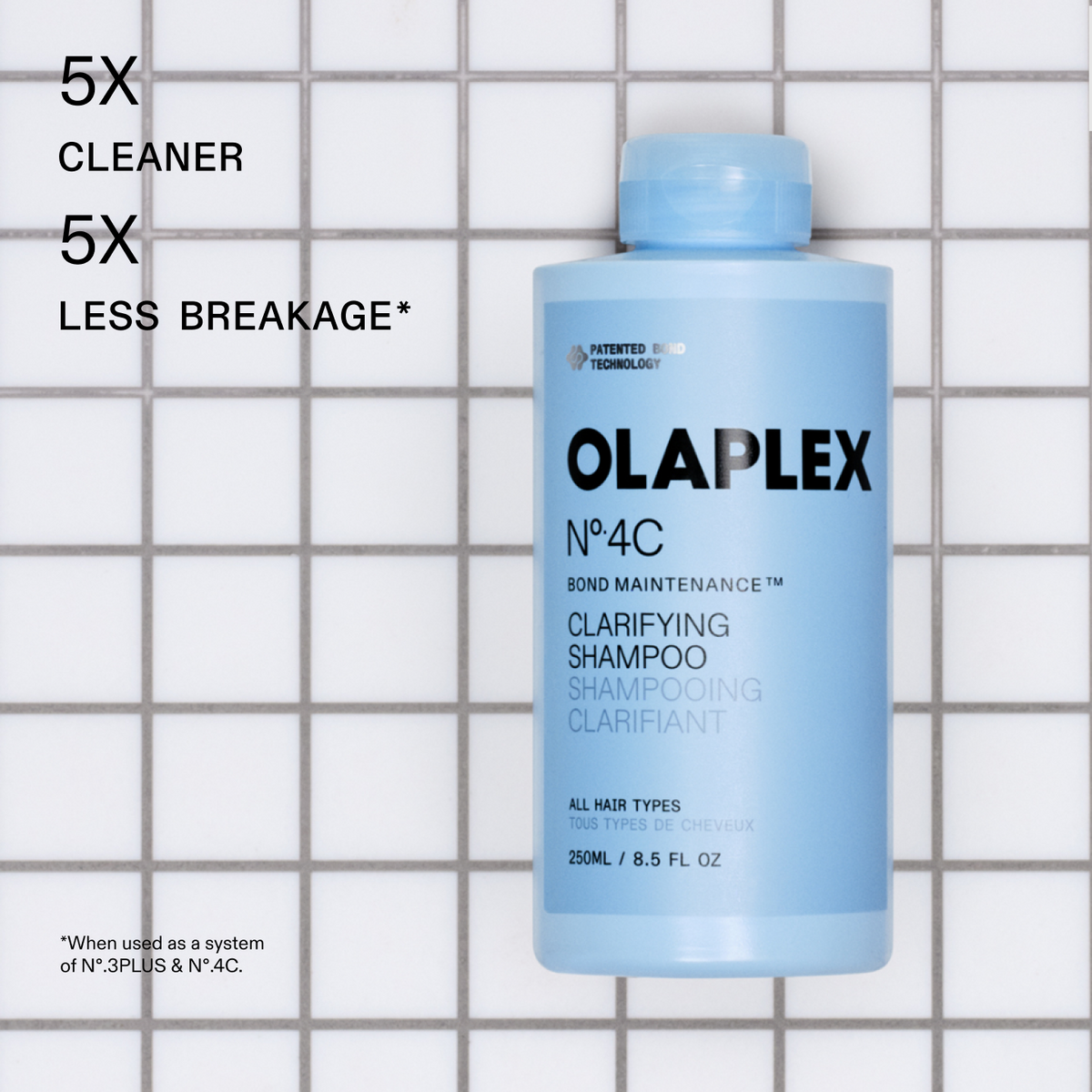 OLAPLEX No.4C Clarifying Shampoo benefits infographic