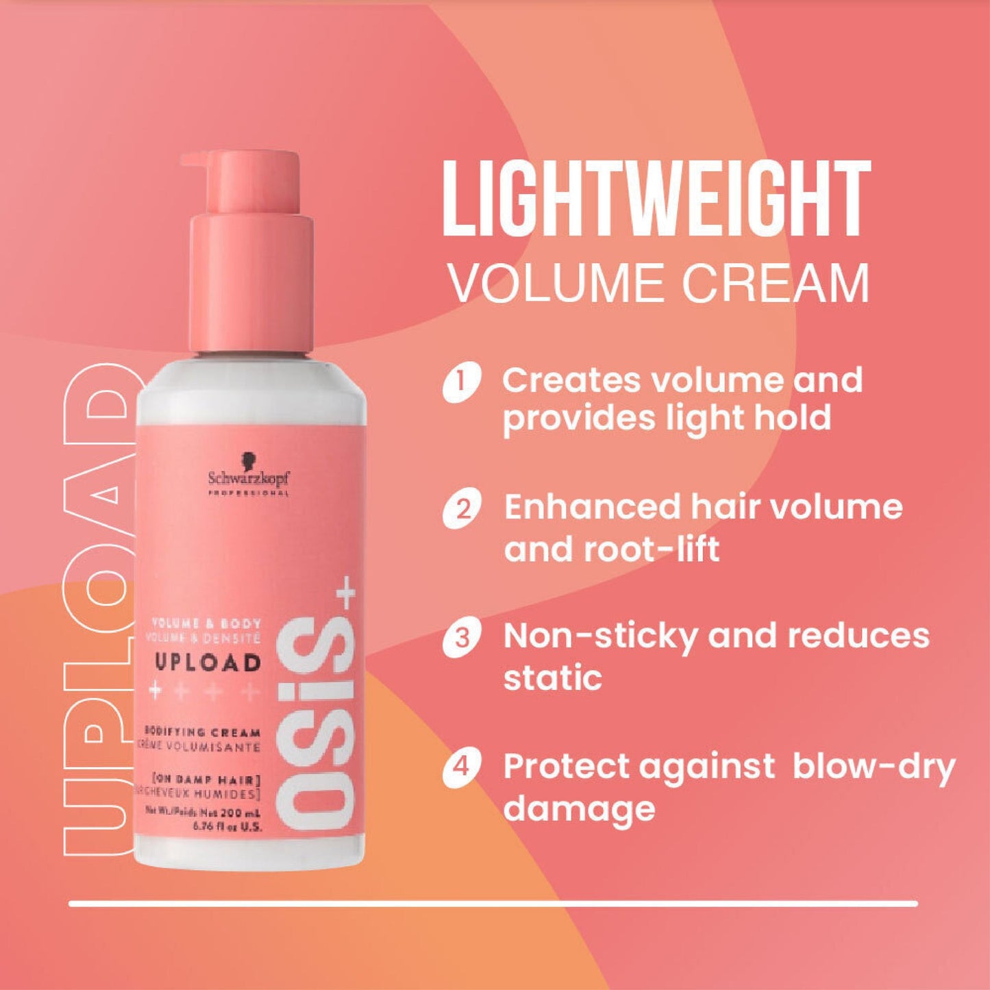 Schwarzkopf Osis+ Volume & Body Upload Bodifying Cream 200ml