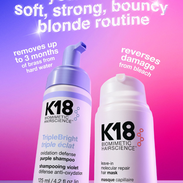 K18 TripleBright Purple Shampoo in-shower application