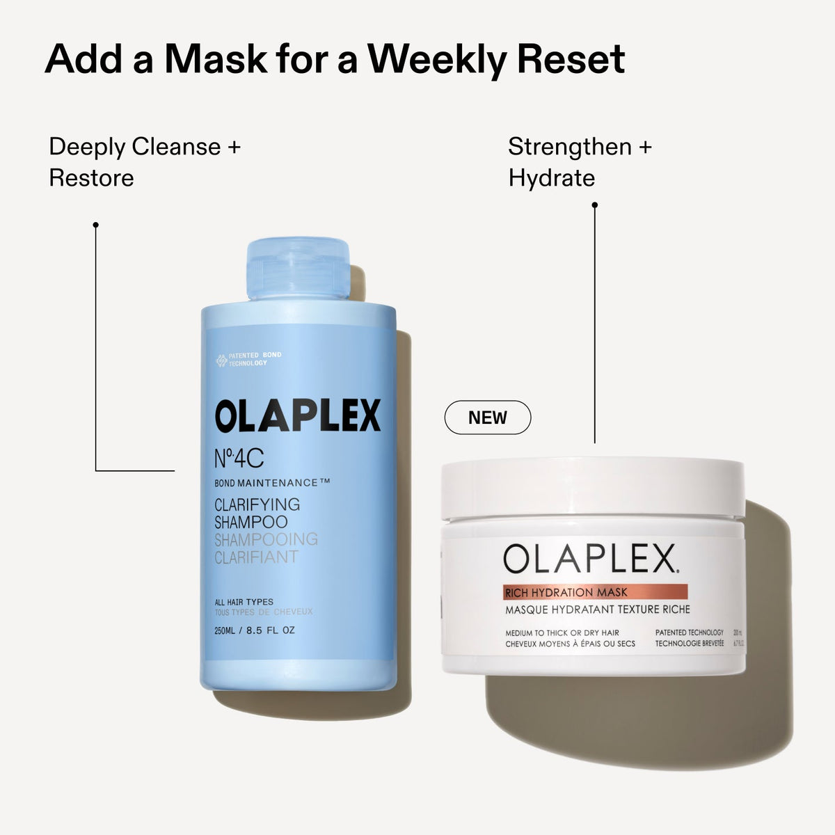 OLAPLEX No.4C Clarifying Shampoo with No.5 Bond Maintenance Conditioner