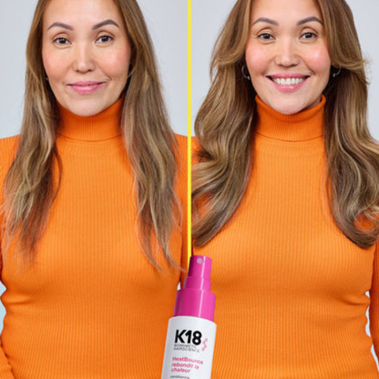 K18 Salon Blowout at Home kit styling result