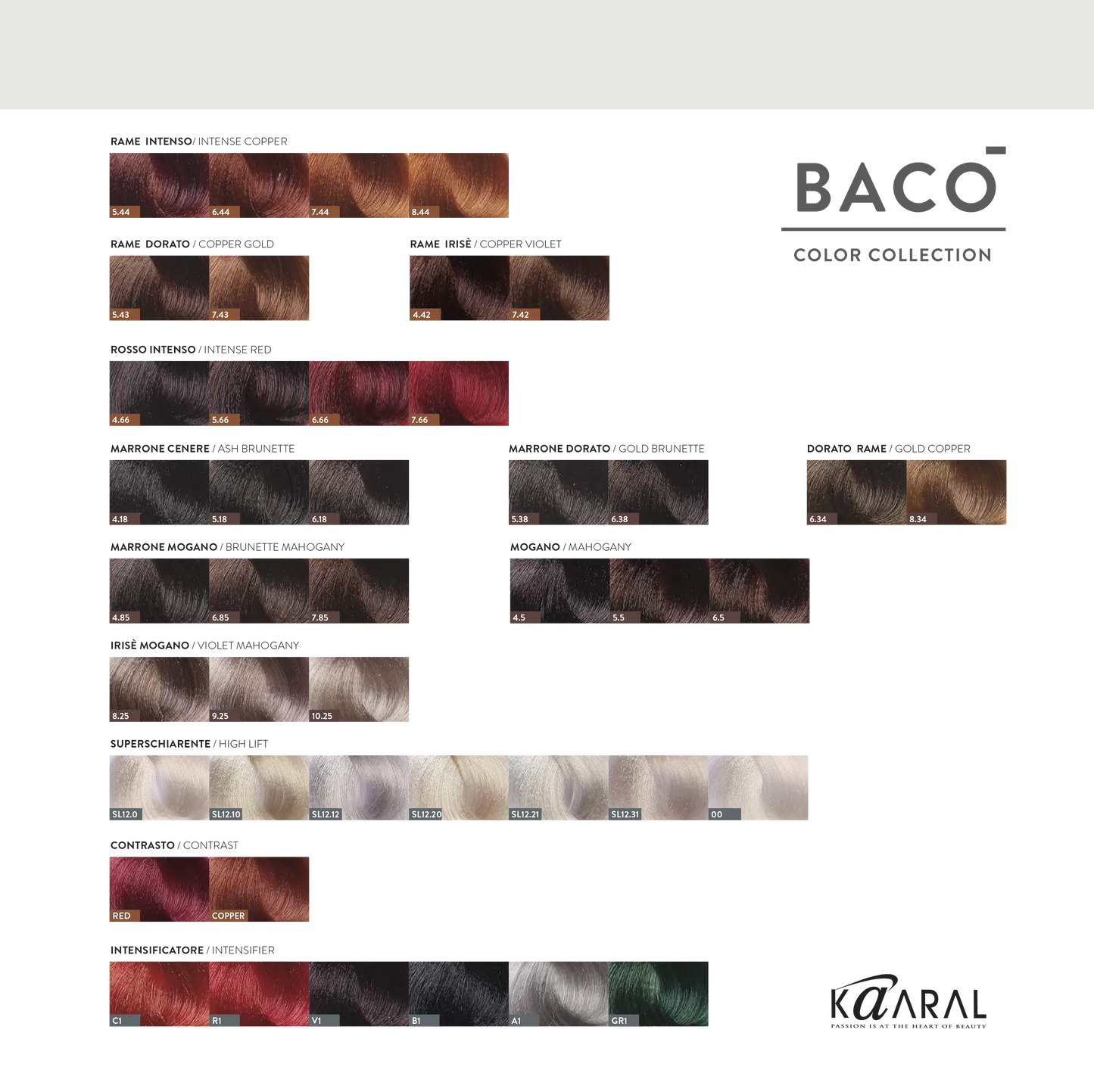 KAARAL BACO Permanent Hair Colour 100ml + 20vol Developer