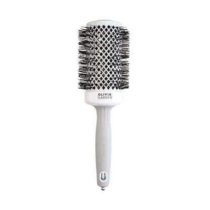 Olivia Garden white and grey round thermal brush, large barrel