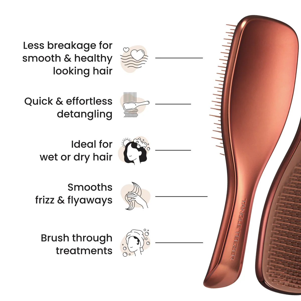 TANGLE TEEZER Limited Edition Chrome Ultimate Detangler Bronze