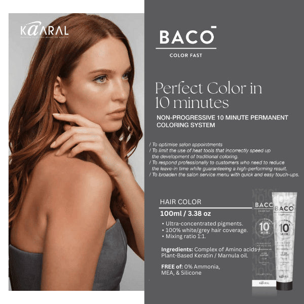 Kaaral Bacò Color Fast 10-Minute Permanent Hair Colour 100ml + 20vol Developer