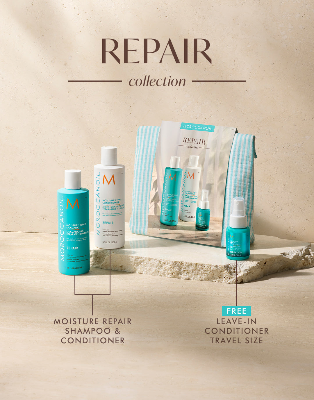 MOROCCANOIL MOISTURE REPAIR SHAMPOO & CONDITIONER 70ML