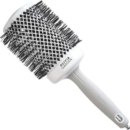 Olivia Garden Ceramic + Ion Round Thermal Brush — White & Grey – view 7
