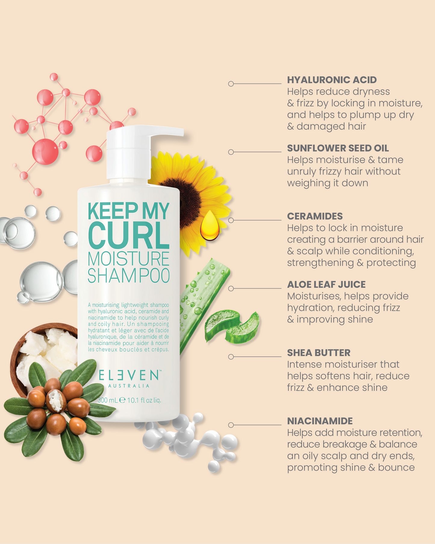 ELEVEN AUSTRALIA KEEP MY CURL MOISTURE SHAMPOO 300ML