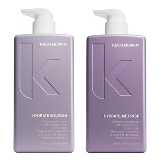 KEVIN.MURPHY HYDRATE-ME.WASH and HYDRATE-ME.RINSE 500ml pump bottles duo
