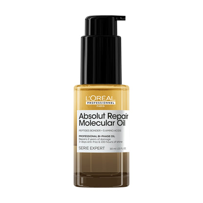 LOREAL PROFESSIONAL Absolut Repair Molecular Professional Bi-phase Oil for damaged hair.