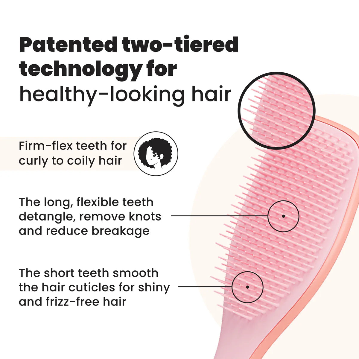 TANGEL TEEZER The Ultimate Detangler Naturally Curly MangoPink