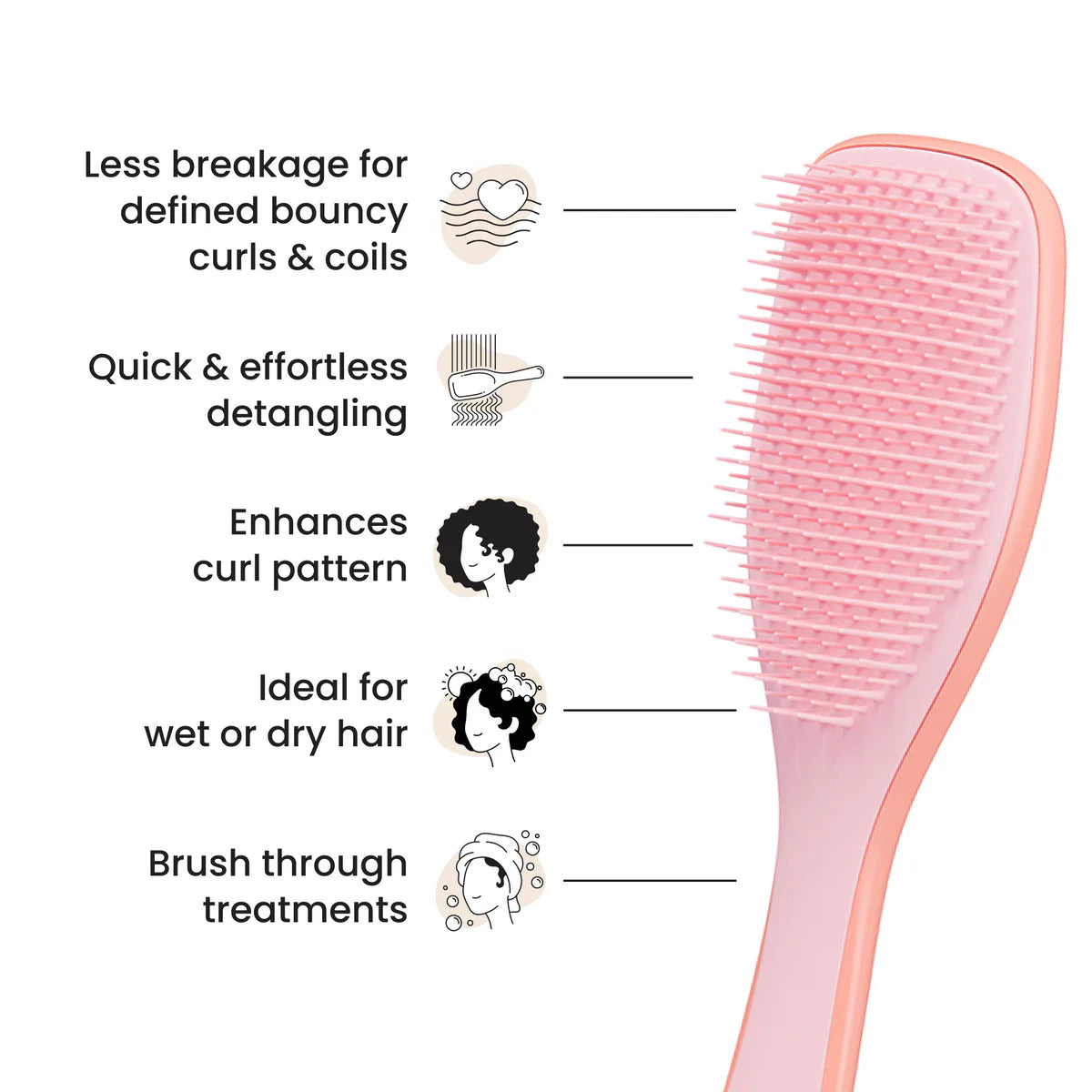 TANGEL TEEZER The Ultimate Detangler Naturally Curly MangoPink
