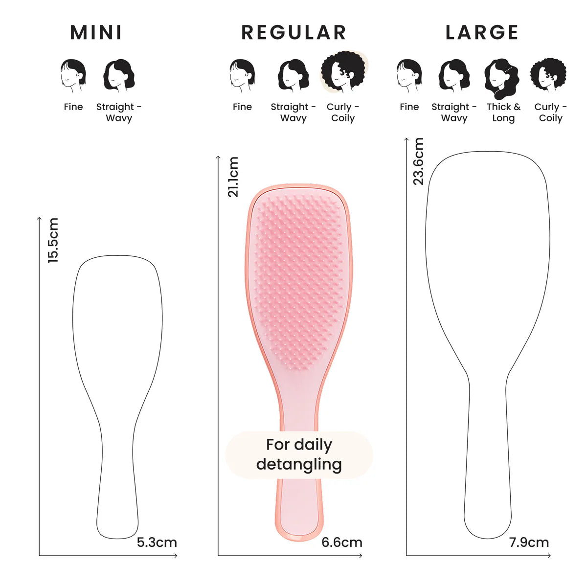 TANGEL TEEZER The Ultimate Detangler Naturally Curly MangoPink