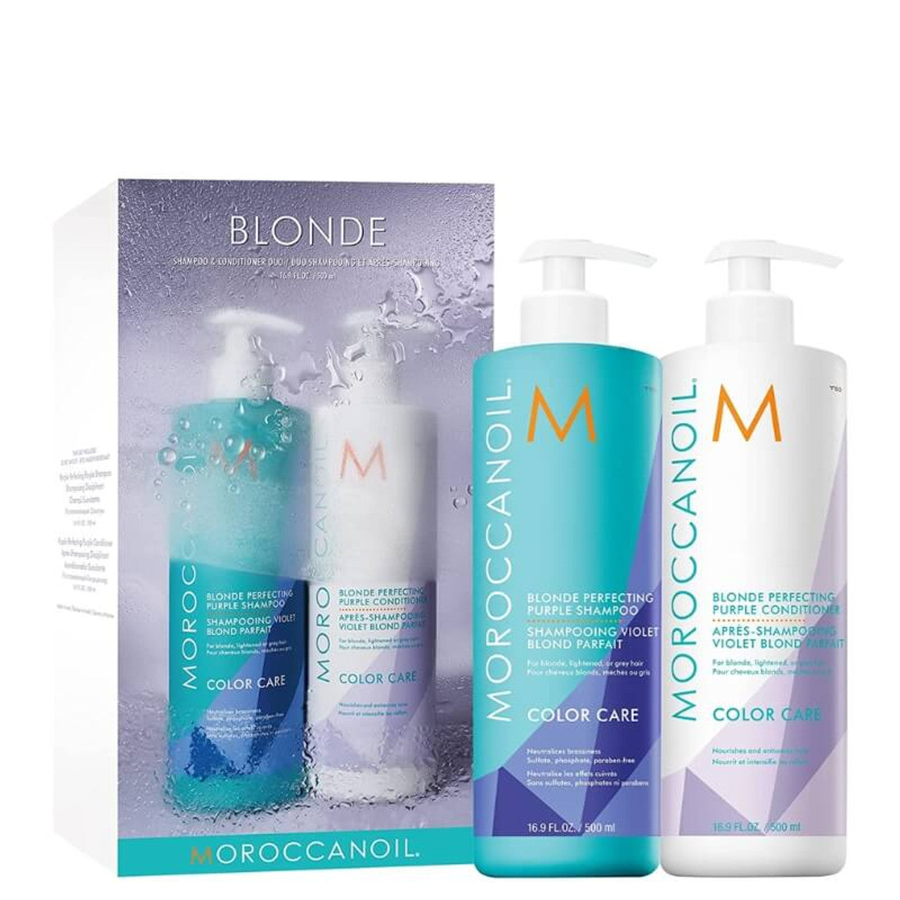 Moroccanoil Blonde Perfecting 500ml Duo