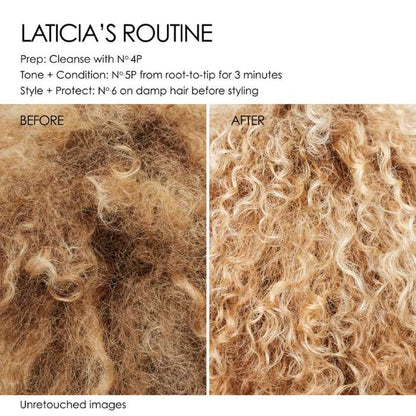 Olaplex Nº.5P BLONDE ENHANCER TONING CONDITIONER BEFORE AFTER