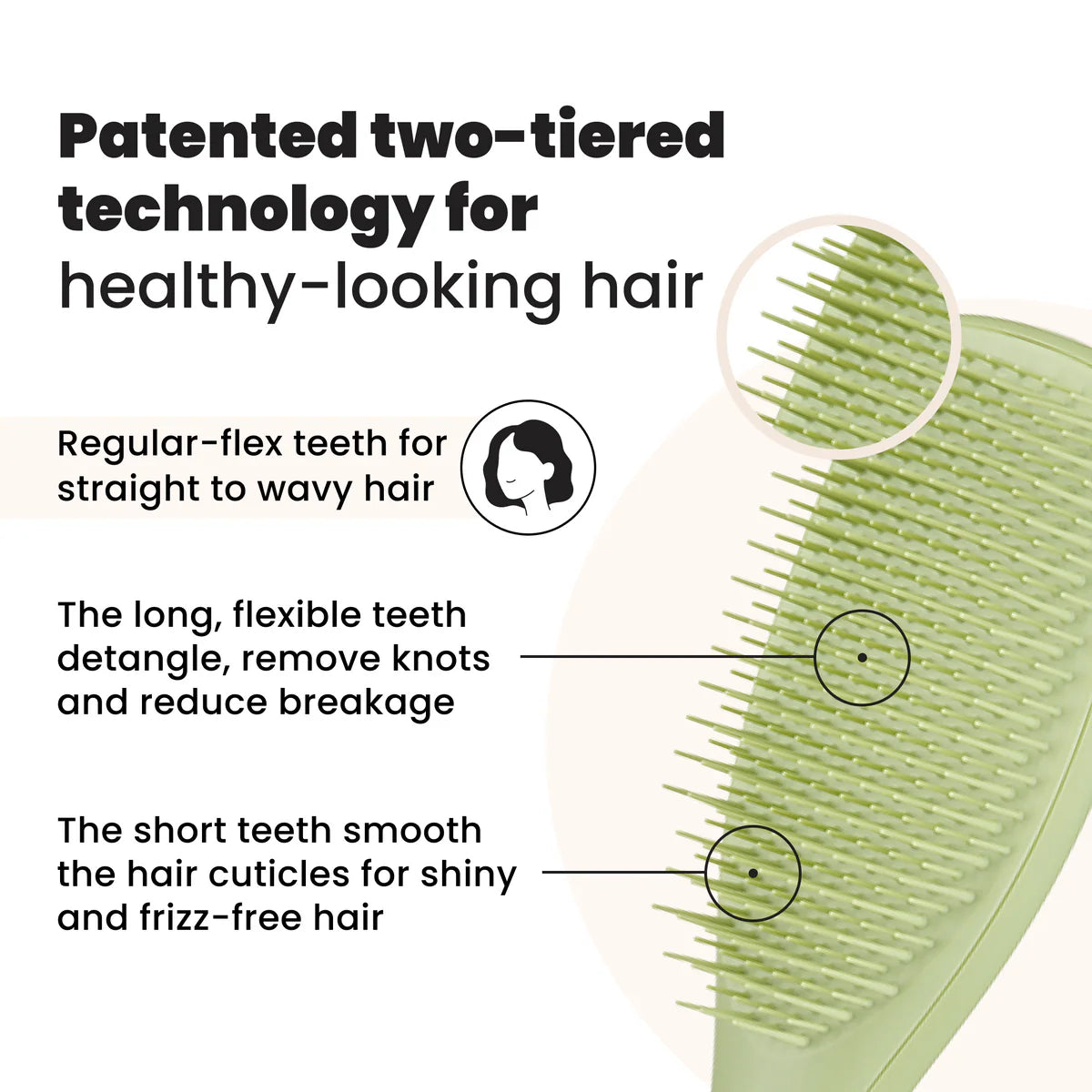 TANGLE TEEZER The Ultimate Detangler Matte OLIVE GREEN