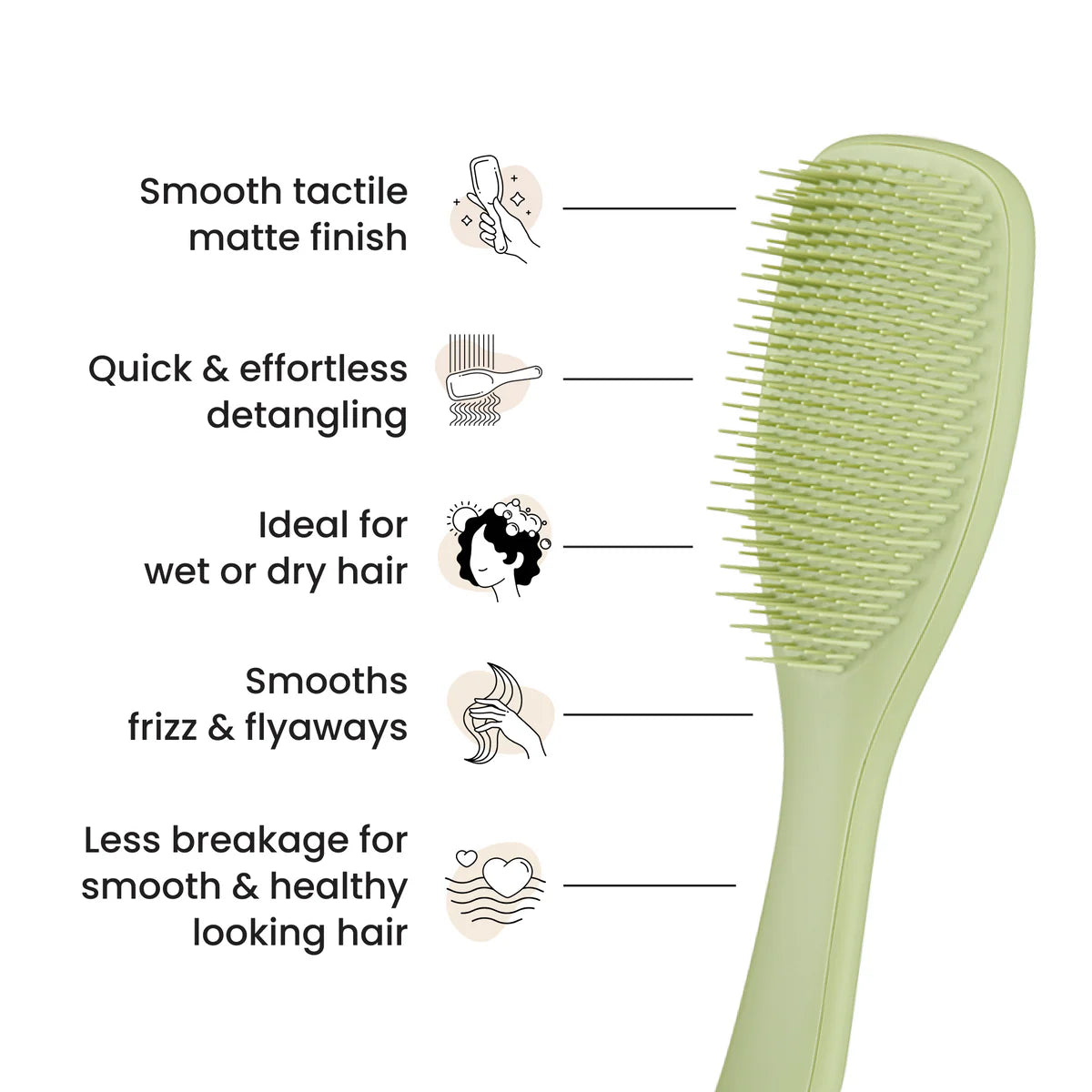 TANGLE TEEZER The Ultimate Detangler Matte OLIVE GREEN