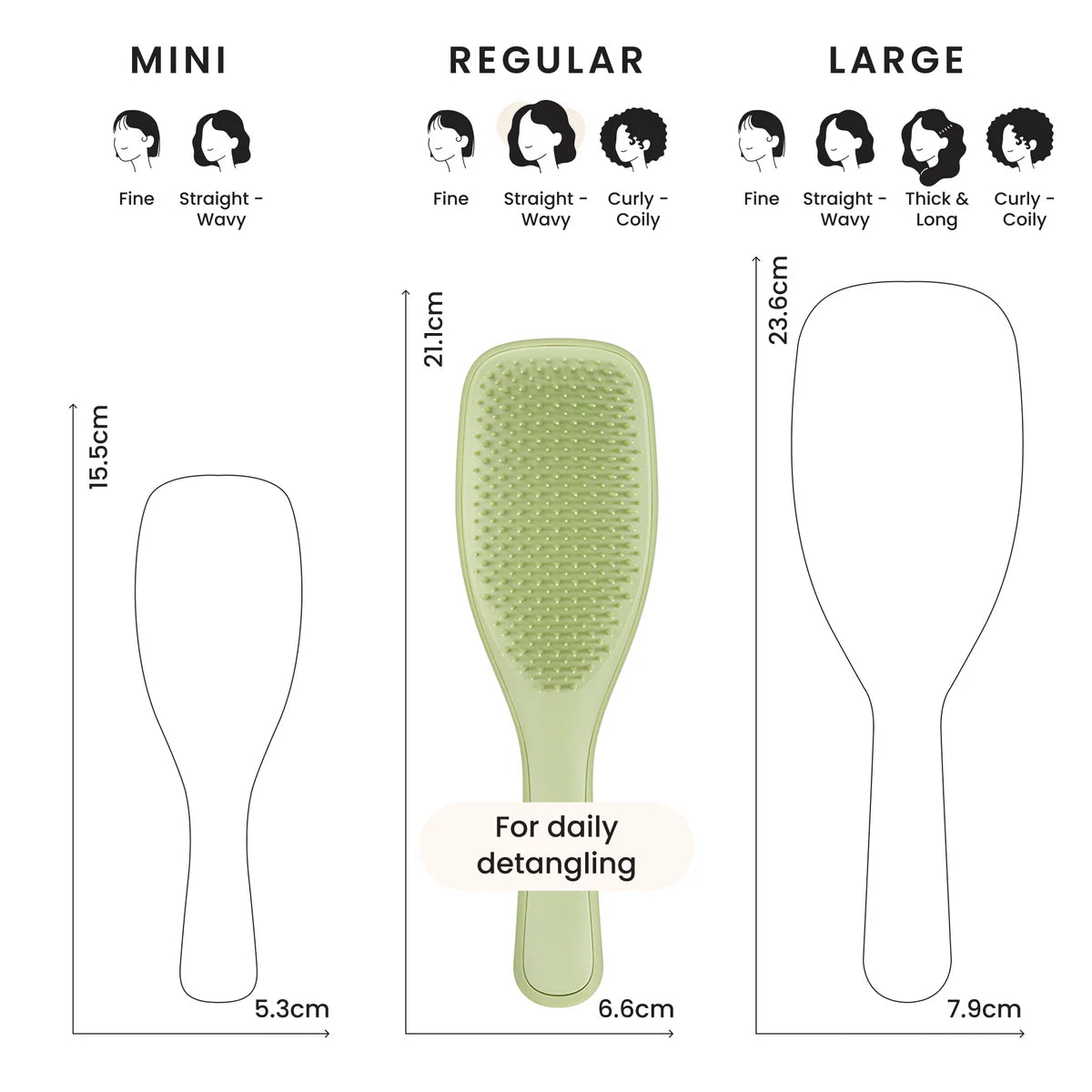 TANGLE TEEZER The Ultimate Detangler Matte OLIVE GREEN