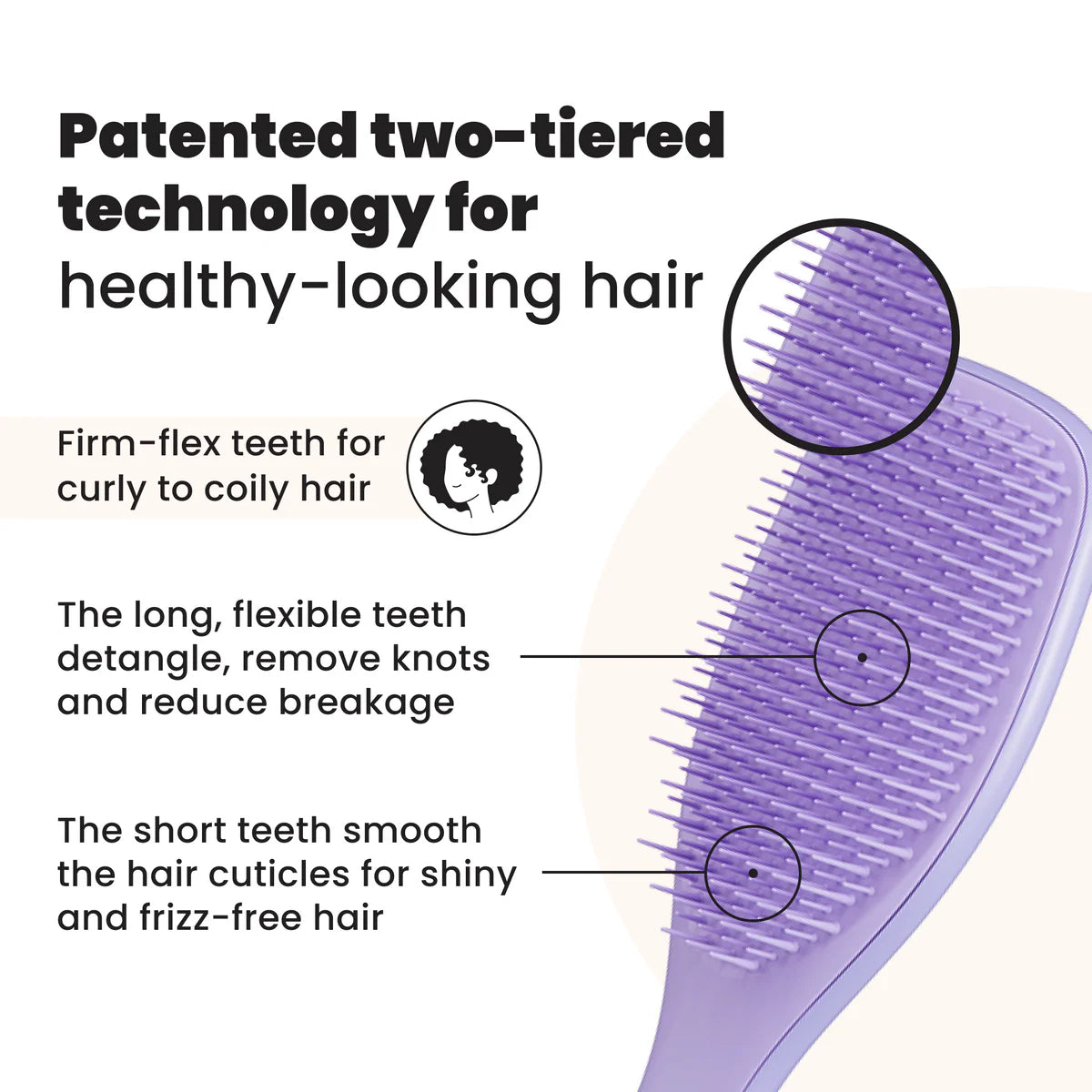 TANGEL TEEZER The Ultimate Detangler Naturally Curly Purple