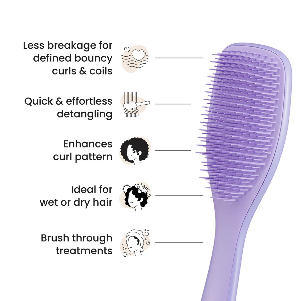 TANGEL TEEZER The Ultimate Detangler Naturally Curly Purple