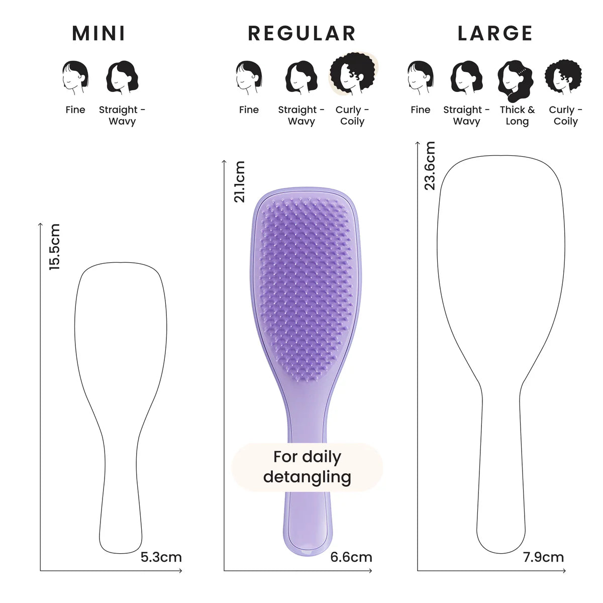 TANGEL TEEZER The Ultimate Detangler Naturally Curly Purple