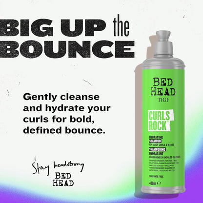 BEDHEAD Curls Rock Hydrating Shampoo for Juicy Curls and Waves 400ML