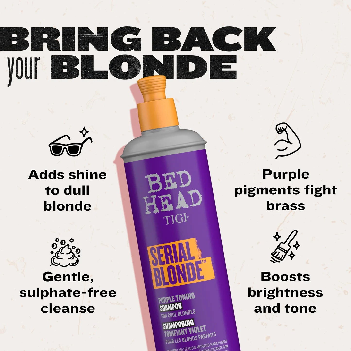 TIGI BED HEAD Serial Blonde Purple Toning Shampoo 400ml